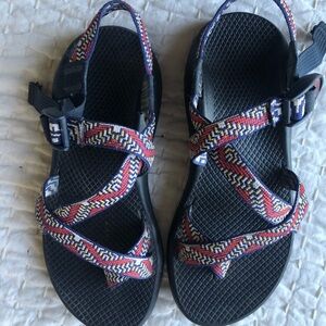Rust and Navy CHACO Z2 Sandals- Women’s Size 8
